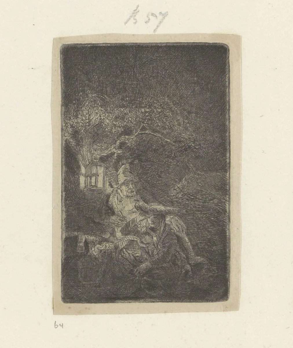 Rest on the Flight into Egypt at Night by Rembrandt van Rijn, book, 1642-1646