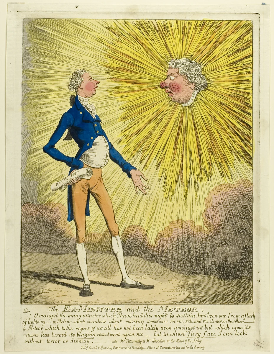 The Ex-Minister and the Meteor by Charles Williams, print, 1804