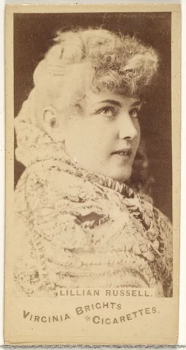 Lillian Russell, from the Actors and Actresses series (N45, Type 1) for Virginia Brights Cigarettes by Allen & Ginter, photograph, 1885-1891