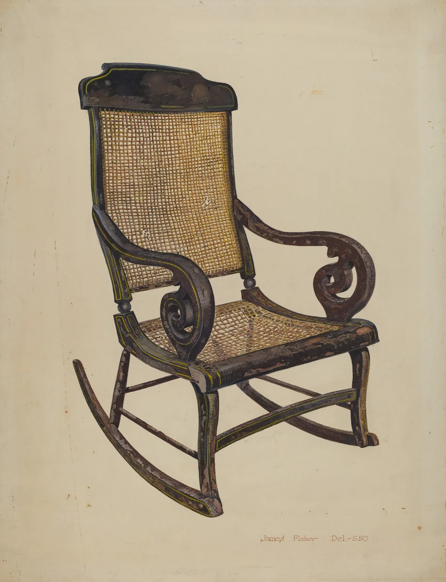 Rocking Chair by James Fisher, index of american design, 1942