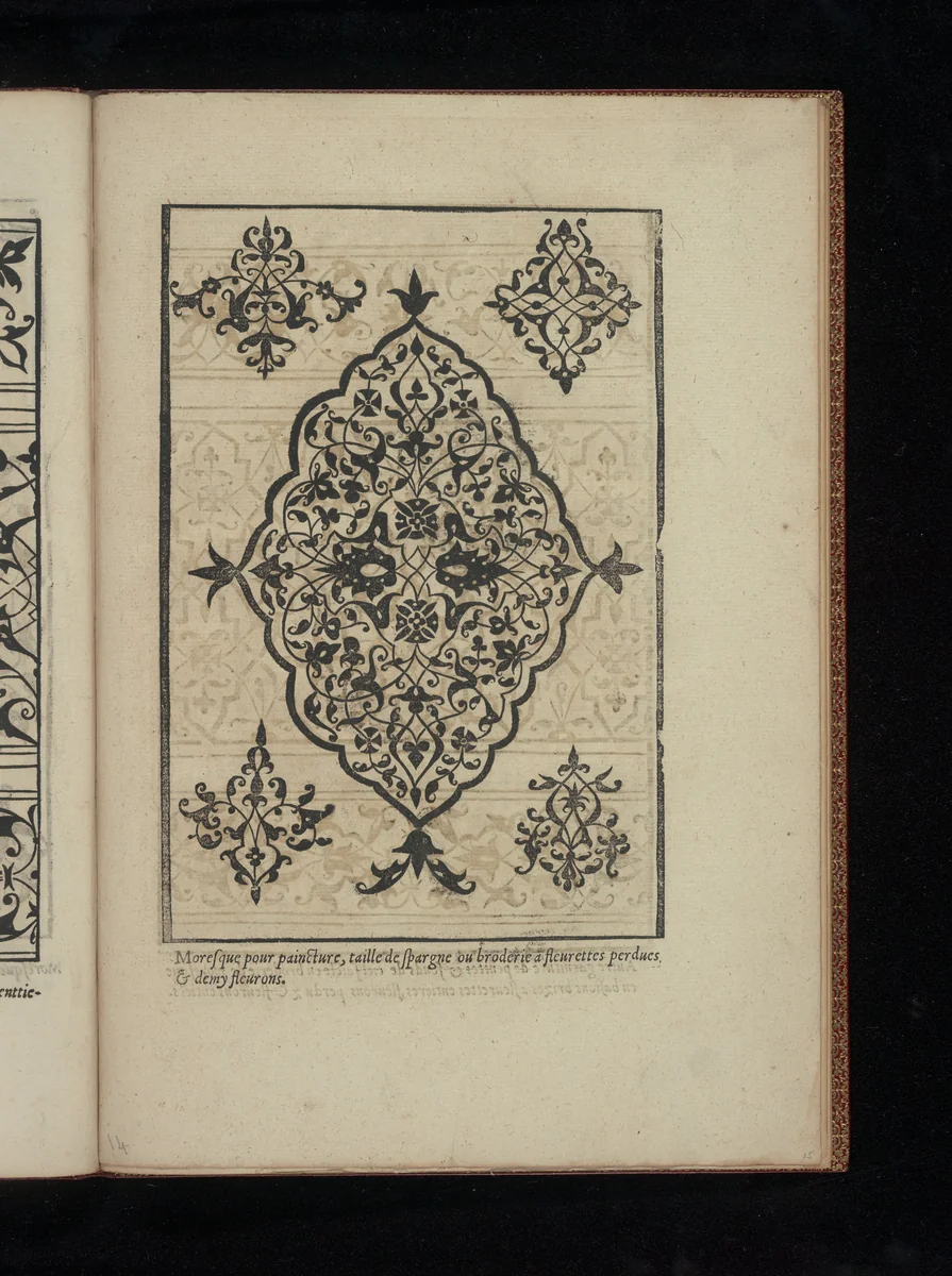 Livre de Moresques, page 15 (recto) by Francesco di Pellegrino, book, 1546