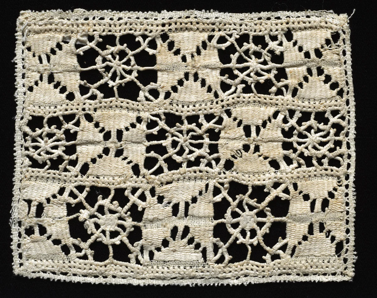Needlepoint (Reticella and Drawnwork) Lace Panel by Unknown, textile, 1500-1599