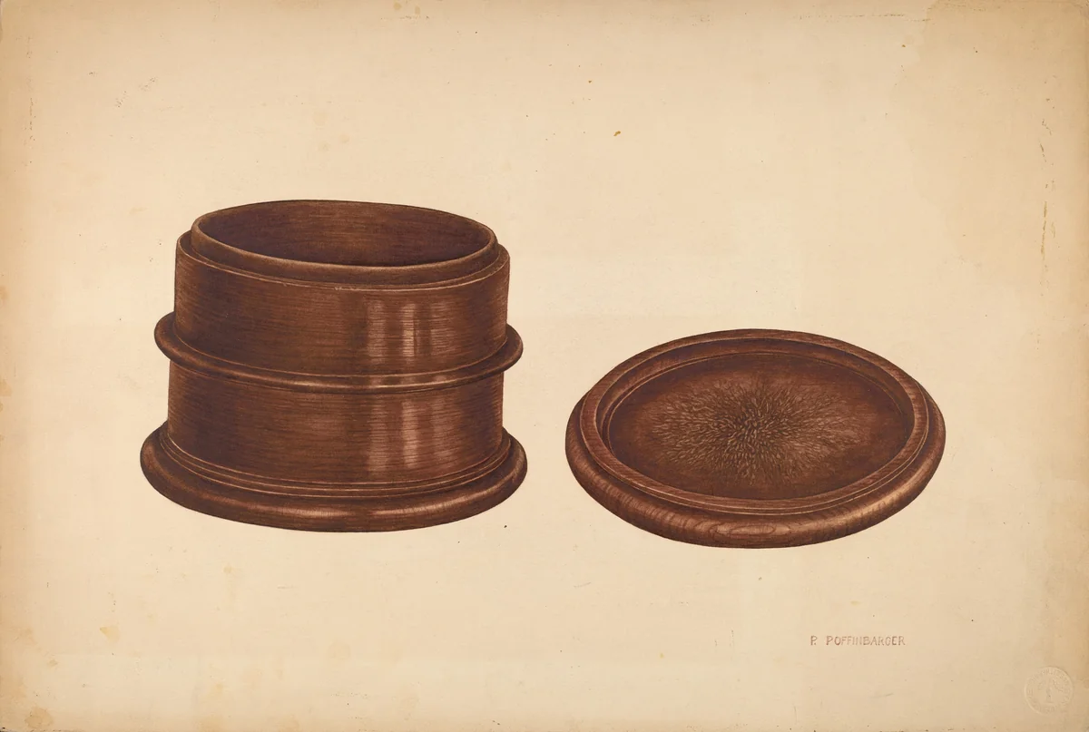 Tobacco Box by Paul Poffinbarger, index of american design, 1940