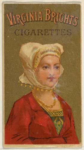 From the Girls and Children series (N64) promoting Virginia Brights Cigarettes for Allen & Ginter brand tobacco products by Allen & Ginter, print, 1886