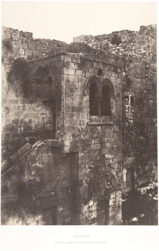 Jérusalem, Escalier arabe de Sainte-Marie-la-Grande by Auguste Salzmann, photograph, 1854-1859