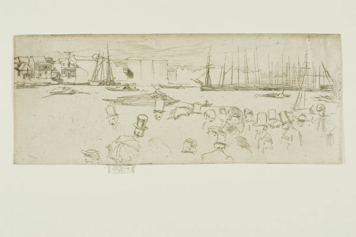 Penny Passengers, Limehouse by James McNeill Whistler, print, 1860