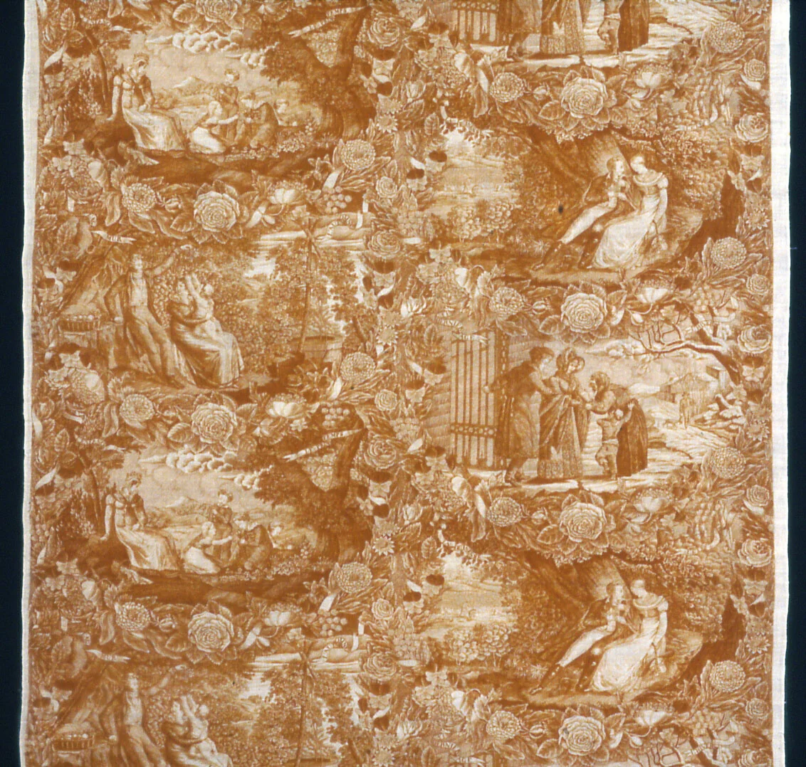 The Seasons and the Ages of Man (Furnishing Fabric) by Frédéric Etienne Joseph Feldtrappe, textile, 1820-1840