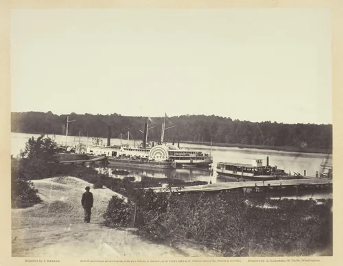 Medical Supply Boat, Appomattox Landing, Virginia by John Reekie, photograph, 1865