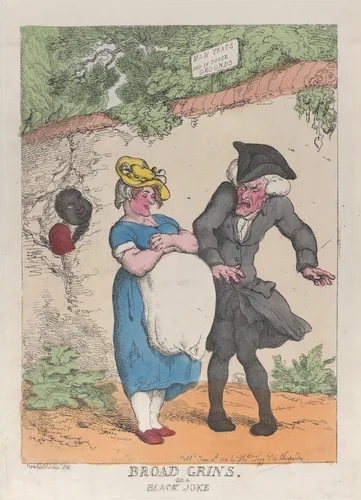 Broad Grins, or a Black Joke by Thomas Rowlandson, print, 1812