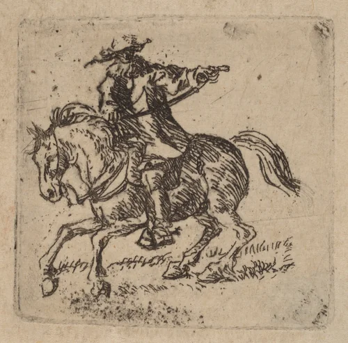 Horseman by Pieter van Laer, print, 1592-1642