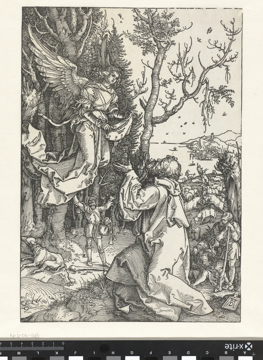 De aankondiging aan Joachim by Unknown, print, 1502-1506
