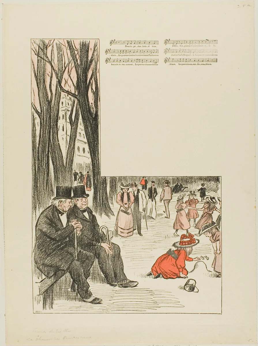 Song of the Poor Old Men by Théophile Alexandre Steinlen, print, 1893