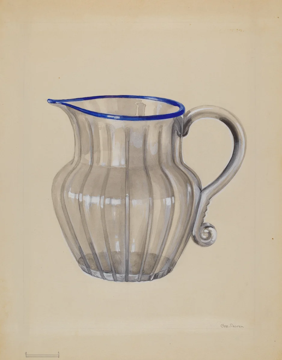 Small Pitcher by Charles Caseau, index of american design, 1935-1942