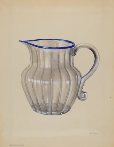 Small Pitcher by Charles Caseau, index of american design, 1935-1942