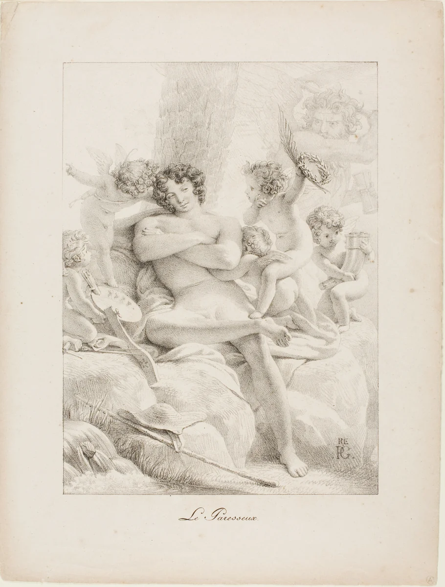 The Idler by Pierre Guérin, print, 1816