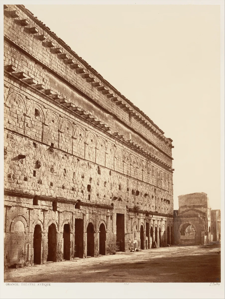 Orange, Théâtre Antique by Edouard Baldus, photograph, 1860-1862