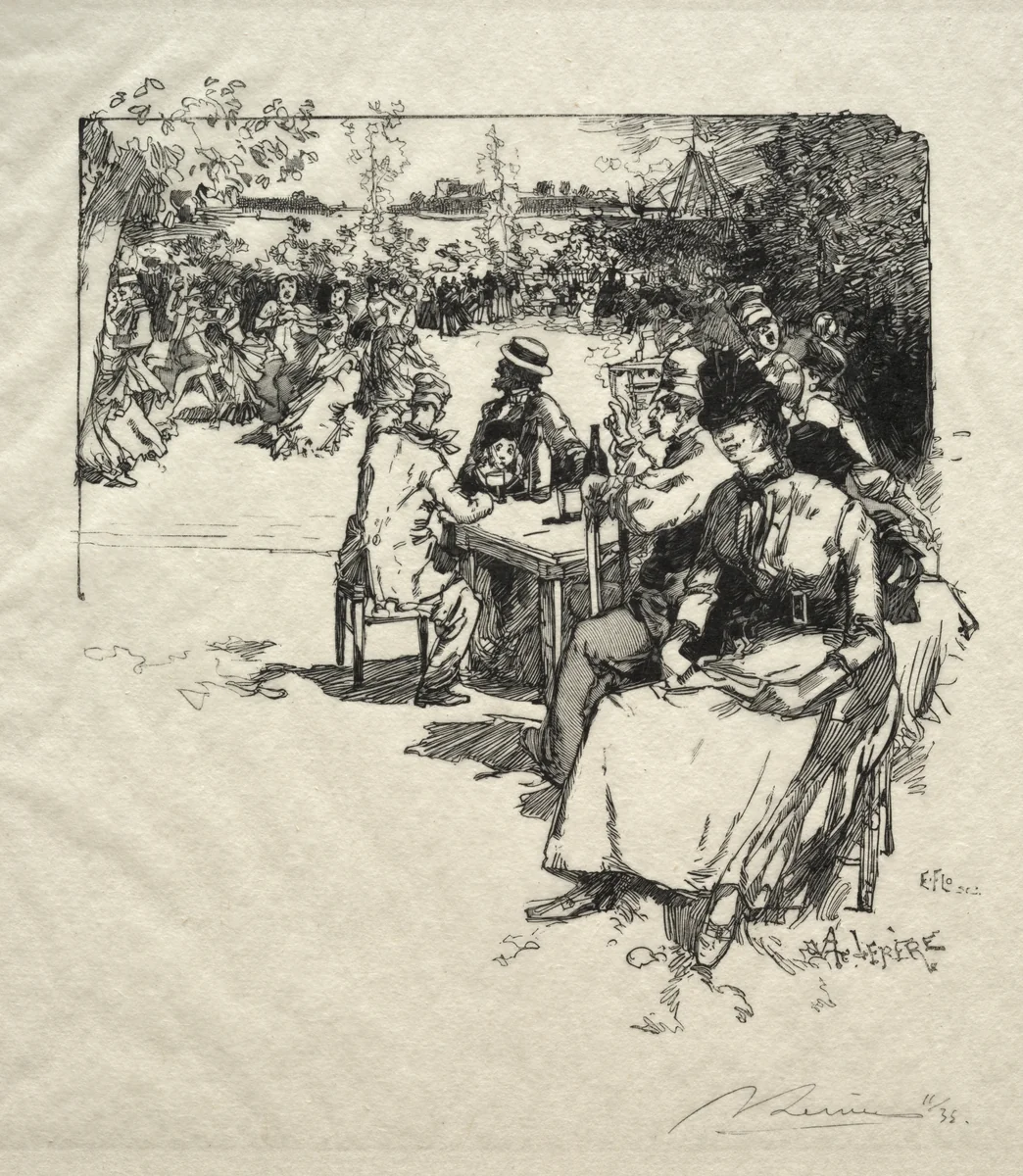 Bal au Point-du-Jour by Auguste Louis Lepère, print, 1886