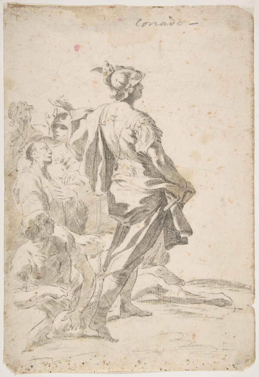 Aeneas and Siblyl by Corrado Giaquinto, drawing, 1703-1766