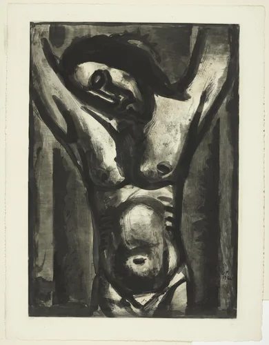 "Jesus Will Be in Agony until the End of the World..." («Jésus sera en agonie jusqu'à la fin du monde...»), plate XXXV from Miserere by Georges Rouault, illustrated book, 1926