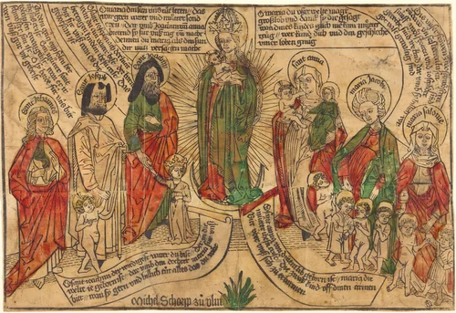 Holy Kinship by German 15th Century, print, 1490-1500