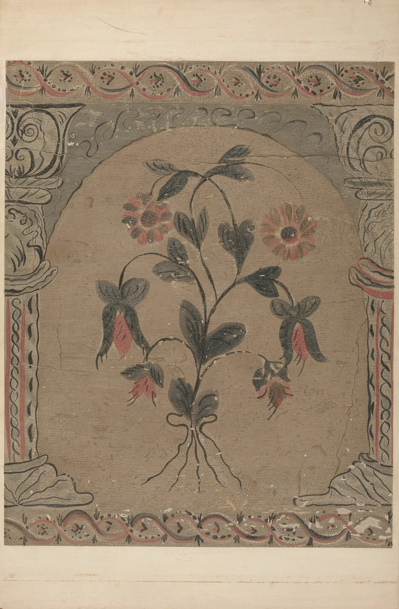 Hand Painted Wall (Detail) by Martin Partyka, index of american design, 1939