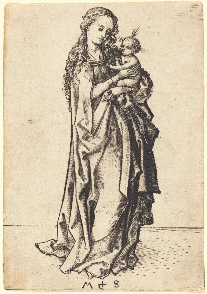 The Small Madonna and Child by Martin Schongauer, print, 1480