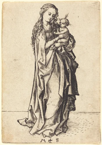 The Small Madonna and Child by Martin Schongauer, print, 1480