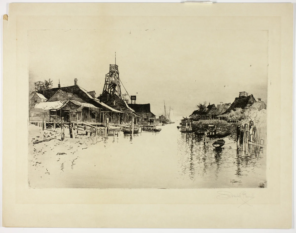 Pilot Town, La. by Joseph Pennell, print, 1882