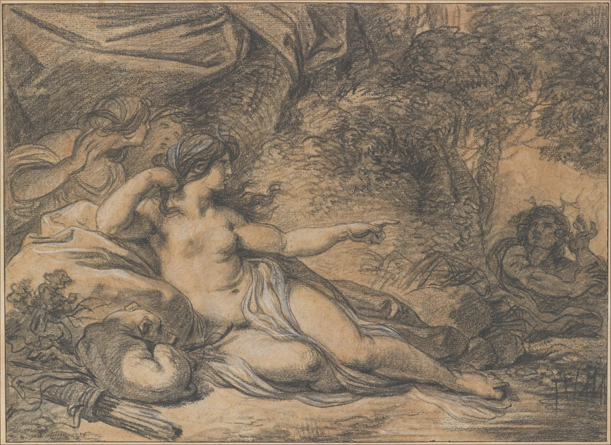 Diana and Acteon by François-André Vincent, drawing, 1778