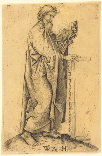 The Apostle Simon by Martin Schongauer, print, 1480-1490