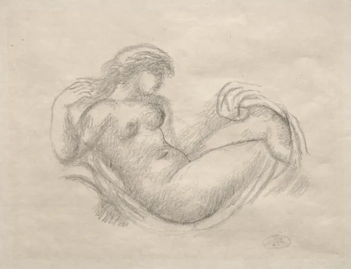 Woman in Cradle by Aristide Maillol, print, 1925
