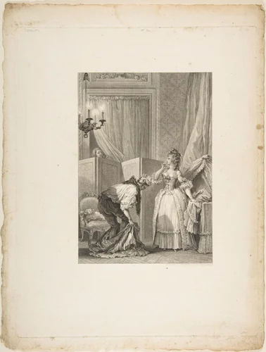 Le Cocu battu et content, from "Contes et nouvelles en vers par Jean de La Fontaine. A Paris, de l'imprimerie de P. Didot, l'an III de la République, 1795" by Jean Louis Delignon, print, 1795