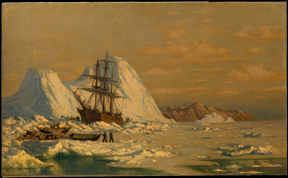 An Incident of Whaling by William Bradford, artwork, 1880-1889