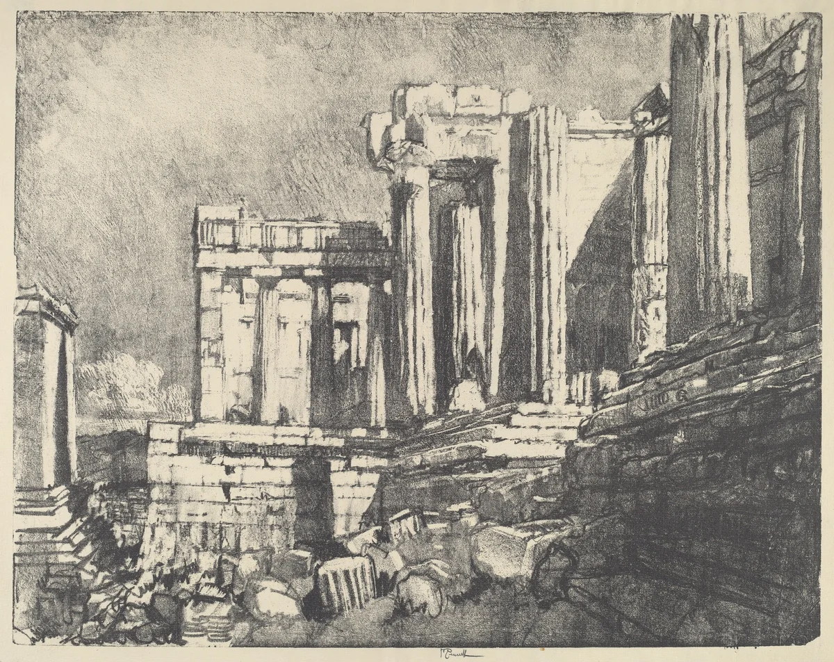 The Propylaea, Athens by Joseph Pennell, print, 1913