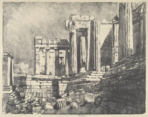 The Propylaea, Athens by Joseph Pennell, print, 1913