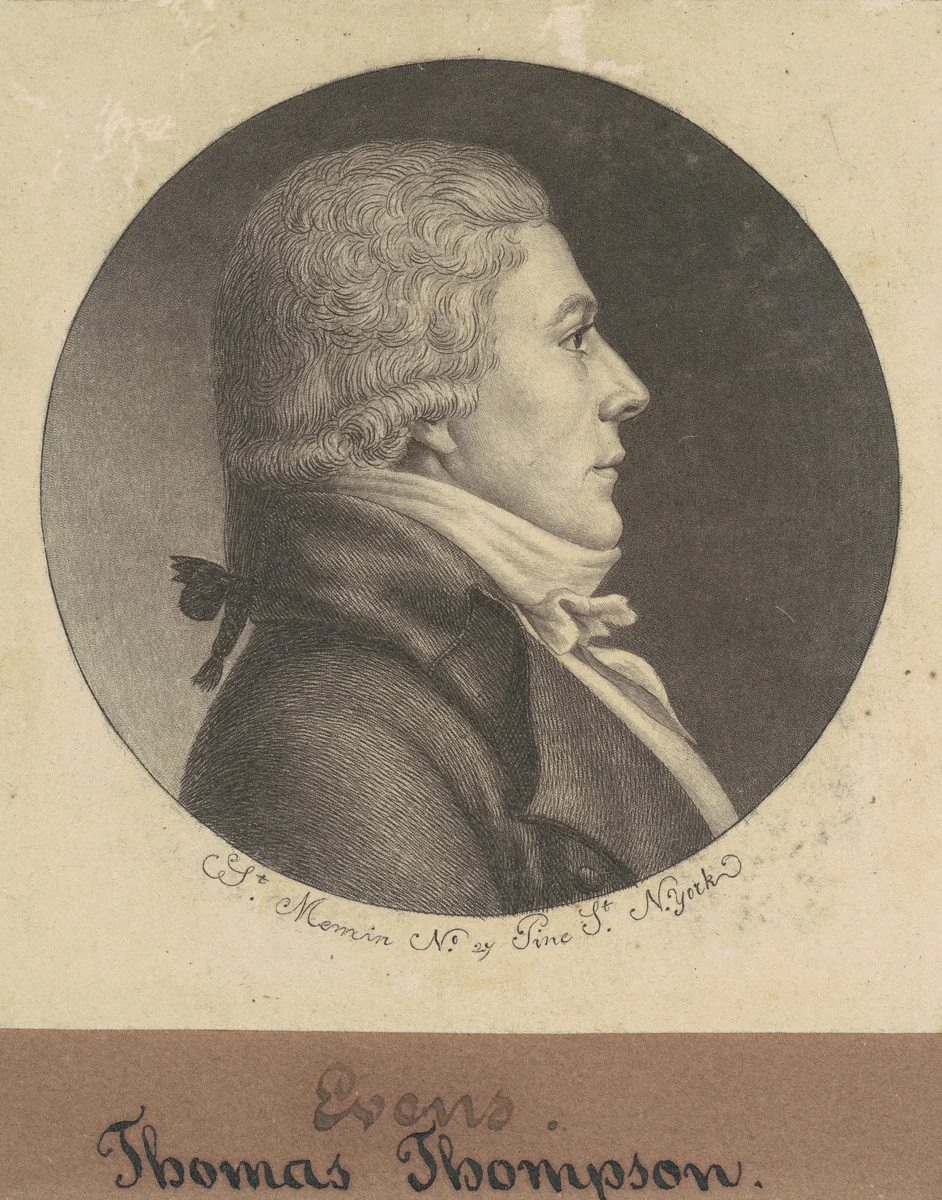 Thomas Thompson by Charles B. J. Févret de Saint-Mémin, print, 1797
