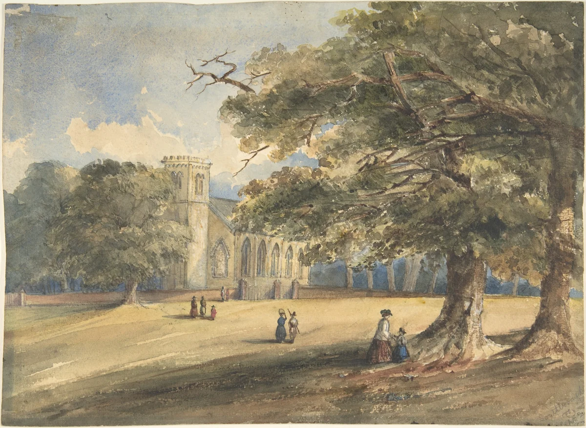 View of a churchyard, Southborough, Kent by anonymous, drawing, 1837
