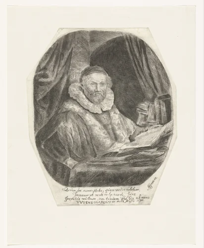 Jan Uytenbogaert, preacher of the Remonstrants by anonymous, print, 1635