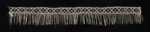 Bobbin Lace (Needlepoint Design) Insertion with Fringe by Unknown, textile, 1550-1599
