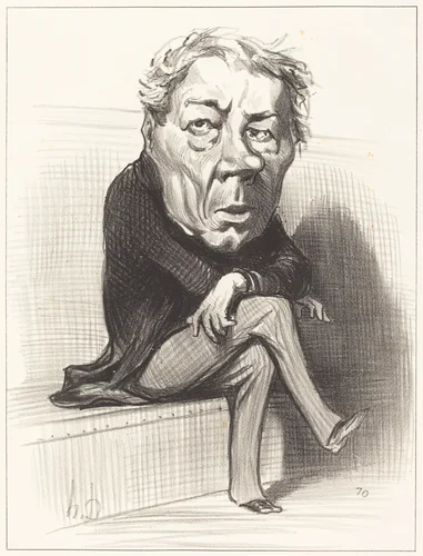 J. Marie Joseph Deville by Honoré Daumier, print, 1849