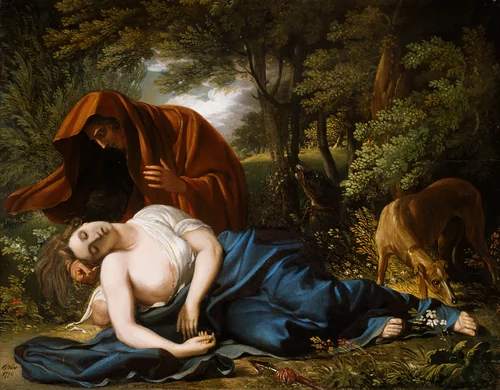 The Death of Procris by Benjamin West, painting, 1770