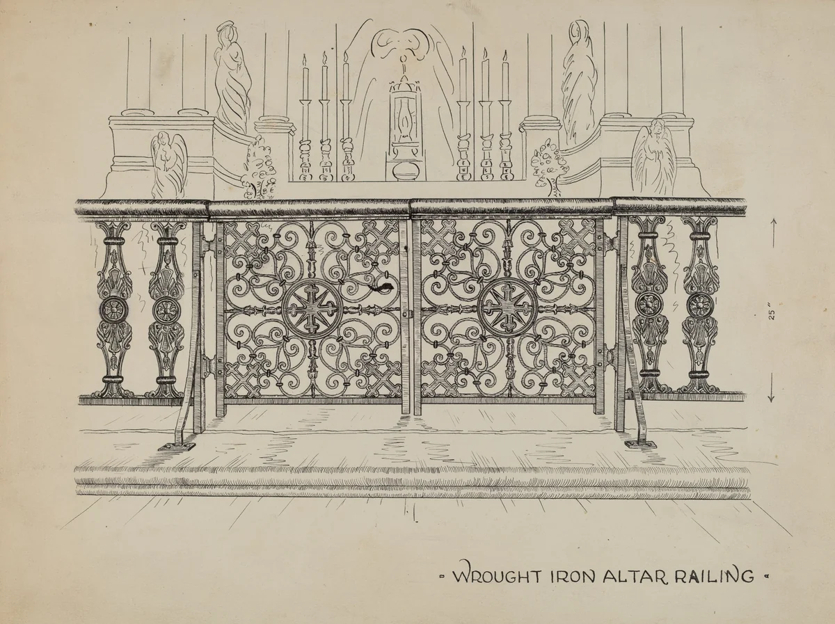 Altar Railing by Ray Price, index of american design, 1936