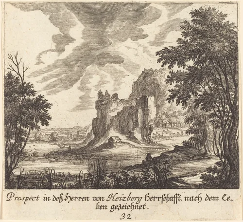 Mountain View by Melchior Küsel; Johann Wilhelm Baur, print, 1681