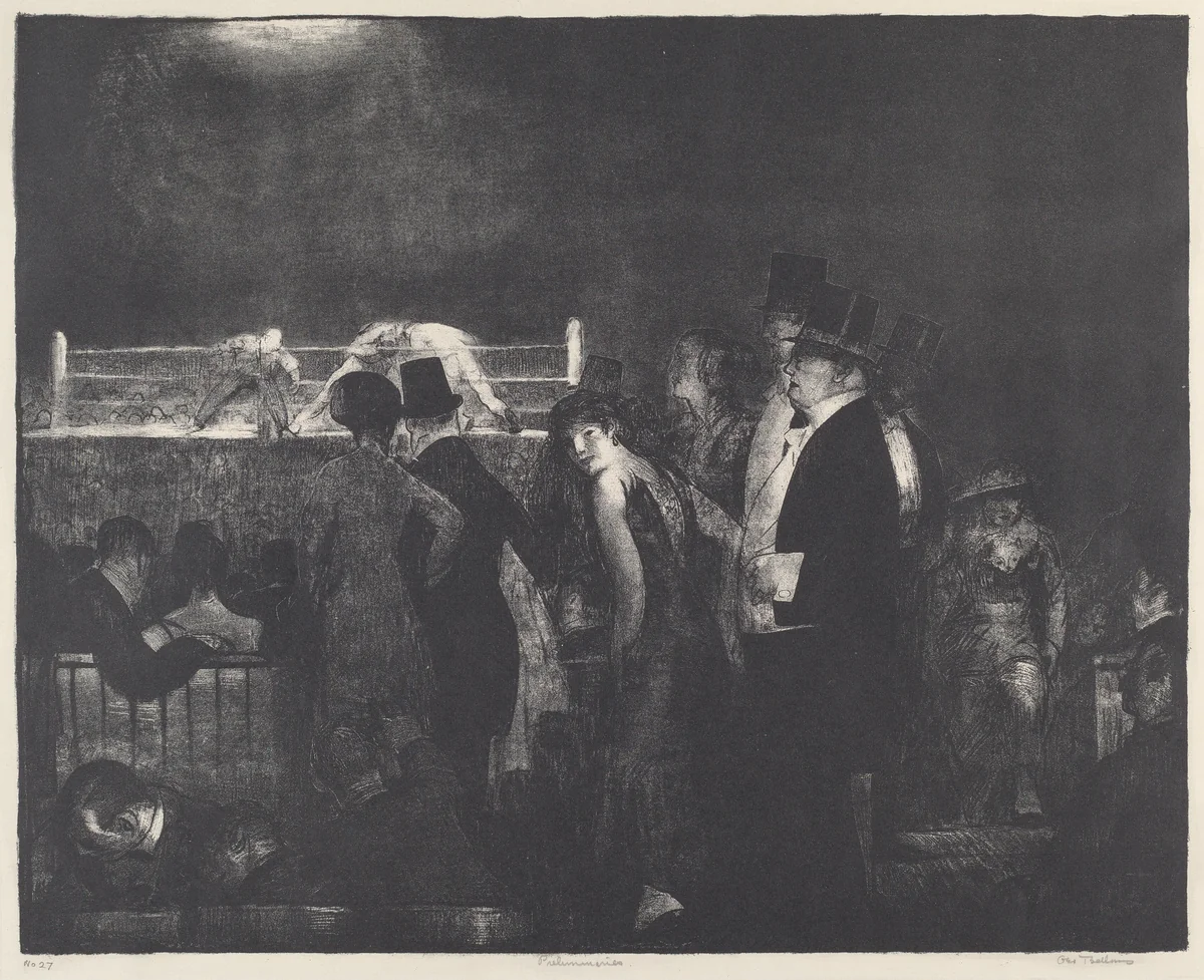 Preliminaries by George Bellows, print, 1916