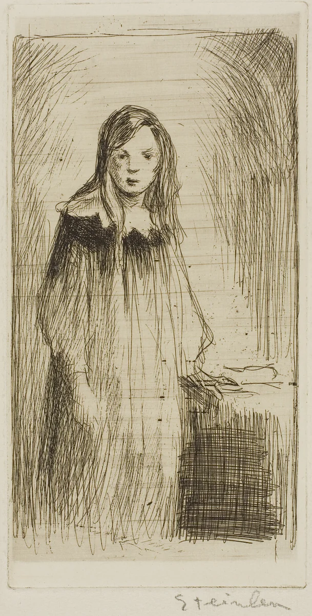 Young Girl Standing by Théophile Alexandre Steinlen, print, 1879-1923