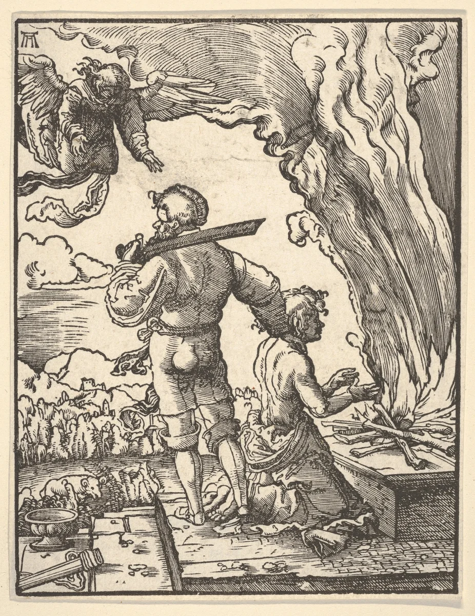 Abraham's Sacrifice by Albrecht Altdorfer, print, 1480-1538