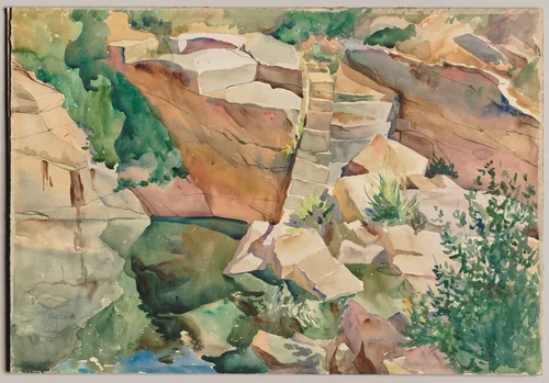 Quarry Reflections by Paul Shively, drawing, 1926
