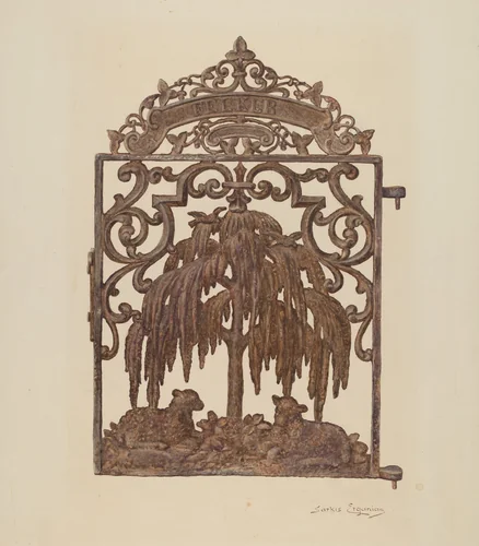 Gate by Sarkis Erganian, index of american design, 1940