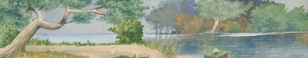 Coastal Seascape by B. de Brycker, drawing, 1875-1885