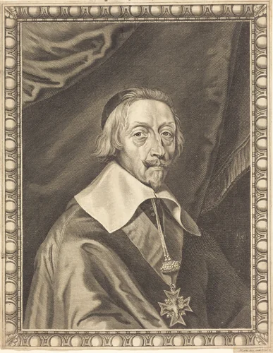 Armand Jean du Plessis, Cardinal Richelieu by Michel Lasne, print, 1590-1667